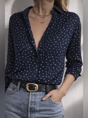 Equipment femme 100% silk star print blouse